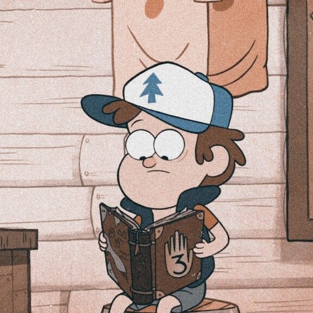 dipper reading a book