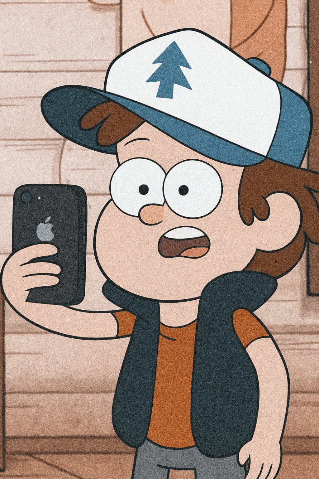 dipper taking photo