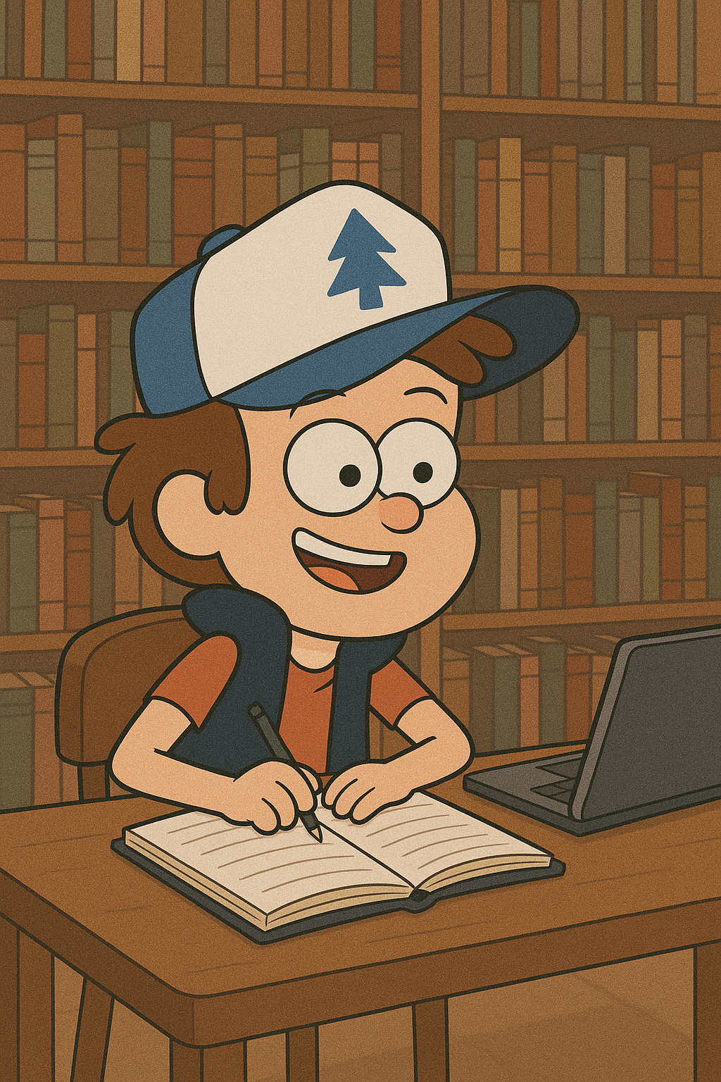 dipper studying